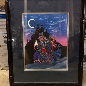 Framed Wizard Art Print with Black Frame